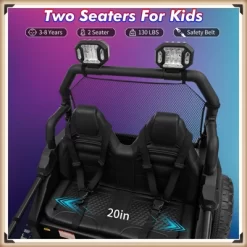 Garvee 24V 2-Seater Ride-On UTV For Kids, 400W Electric Car With Remote, LED Lights, Music, Metal Frame, Four-Wheel Suspension -Garvee GUEST 0036888e d465 4c7c 9db3 30610294affc