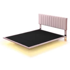 Floating Queen Platform Bed Frame, Headboard Velvet, No Box Spring Needed Upholstered Queen Bed Frame For Bedroom 12 Floating Queen Platform Bed Frame, Headboard Velvet, No Box Spring Needed Upholstered Queen Bed Frame For Bedroom -Garvee GUEST 006b06a8 b395 4472 b966 140981d4aa3a