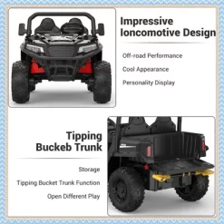 Garvee 24V Kids Ride On Dump Truck With Electric Bed, 2-Seater 4WD Ride Truck W/ Remote Control, Music, LED, Shovel, Gift For Boys & Girls 16 Garvee 24V Kids Ride On Dump Truck With Electric Bed, 2-Seater 4WD Ride Truck W/ Remote Control, Music, LED, Shovel, Gift For Boys & Girls -Garvee GUEST 010df3ed 6461 451e 8239 0eb2ba4bd6d1