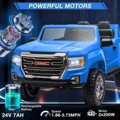 24V 2-Seater Ride On Truck Car, Licensed GMC Battery Powered Electric Kids Car With Remote Control, Ride On Toys For Kids 14 24V 2-Seater Ride On Truck Car, Licensed GMC Battery Powered Electric Kids Car With Remote Control, Ride On Toys For Kids -Garvee GUEST 0269a440 87ec 44b2 8f66 5622c048a9f2