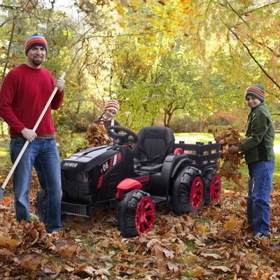 Garvee 12V Kids Ride On Tractor Toys With Trailer,Electric Vehicles Toy Tractor With Remote Control 8 Garvee 12V Kids Ride On Tractor Toys With Trailer,Electric Vehicles Toy Tractor With Remote Control - Image 6