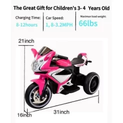 Electric Motorcycle/ 12 V Kids Toys Motorcycle/Kids Electric Car/electric Ride On Toys For 3 4 5 6 Years Boys Girls With Training Wheels -Garvee GUEST 03cac364 6f42 4733 ba59 a92b6d02b28f