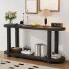 Entryway Console Table With Storage, 2 Tier Modern Narrow Long Sofa Table, Behind Couch Table,Hallway Table For Living Room Entryway And Foyer
