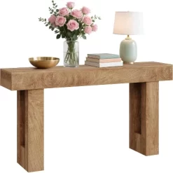 63" Farmhouse Console Table, Long Sofa Table Behind Couch, Wooden Entryway Table -Garvee GUEST 0610c801 399e 42b5 acc1 802dfe3c2f38