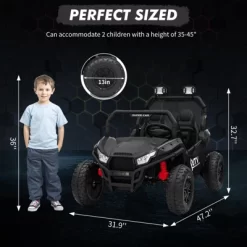 Ride On Car Utv, 24V 2 Seater, Off-Road Kids Electric Vehicles With Metal Frame, 3 Speeds For Boys And Girls -Garvee GUEST 06365a9d 7edc 4851 bbb8 b3768801728c
