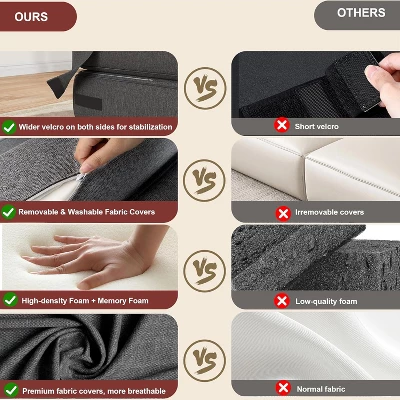 Modern Convertible Sleeper Chair With Upgraded Pillow, Foldable Memory Foam Sleepers, Comfy Floor Sofa 7 Modern Convertible Sleeper Chair With Upgraded Pillow, Foldable Memory Foam Sleepers, Comfy Floor Sofa - Image 5