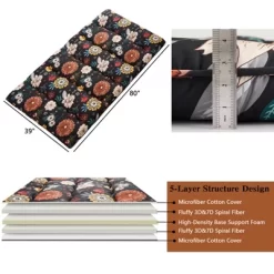 Japanese Style Futon Mattress Floral Print Floor Mattresses For Sleeping Camping Travel, Portable & Foldable Design (Twin/Full Size) -Garvee GUEST 0694c576 33dd 4cd4 844d 131c80efe394