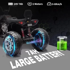 2-Seater Kids ATV Ride-On, 24V Electric Quad 4 Wheeler With 800W Motors, 7Ah Battery, Remote Control, Bluetooth, MP3, USB -Garvee GUEST 06de4d38 204c 4426 afb7 96d10db5ae09 1