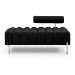 53.2”End Of Bed Bench, Upholstered 2 Seat Sofa Couch, Entryway Ottoman Bench With Metal Legs, Fuzzy Long Bench For Living Room Bedroom Shops -Garvee GUEST 0737efc5 8bec 4492 867b 1f6039543cd0