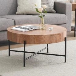 Round Coffee Table With Drawers Circle Living Room Table Wood Accent Coffee Table 15 Round Coffee Table With Drawers Circle Living Room Table Wood Accent Coffee Table -Garvee GUEST 076ff5ec f3c1 4030 b7c4 57c8e7836d17