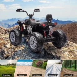 2-Seater Kids ATV Ride-On, 24V Electric Quad 4 Wheeler With 800W Motors, 7Ah Battery, Remote Control, Bluetooth, MP3, USB -Garvee GUEST 090100d3 5b25 43ed 9733 fbb1cc9eb052 1