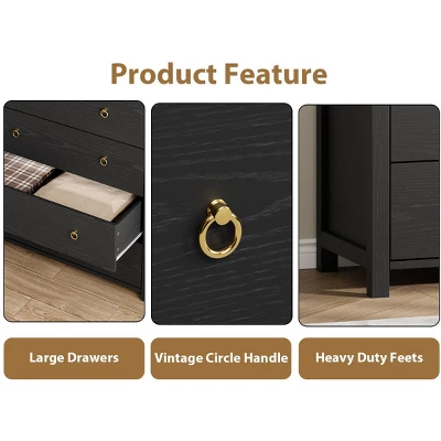 Drawer Dresser For Bedroom, Chest Of Drawers, Tall Dresser, Wooden Dresser Chest With Clothes Storage Cabinet, Drawer Organizer 10 Drawer Dresser For Bedroom, Chest Of Drawers, Tall Dresser, Wooden Dresser Chest With Clothes Storage Cabinet, Drawer Organizer - Image 8