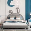 Full Size Bed Frame, Full Size Upholstered Leather Platform Bed With Ears Headboard Bed Frame With Rabbit Ornament -Garvee GUEST 0a605bcf dc48 408e 815a 8e8d5eb33684