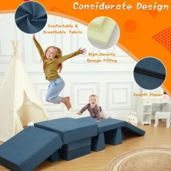 8Pcs Modular Kids Couch Sofa Set For Playroom Bedroom, Grey Comfort Toddler Convertible Sofa Foam Playset -Garvee GUEST 0a9c0c9d 93da 447c 954c 1dcd3a7b4dd8