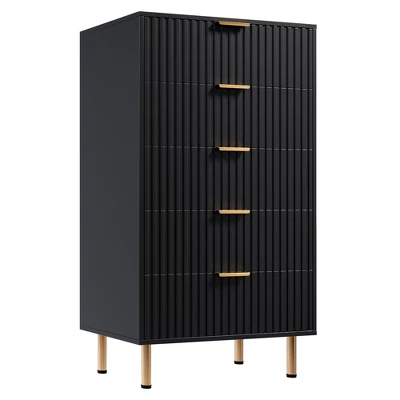 Fluted 3/5/6/8 Drawer Storage Dresser, Tall Modern Chest With Ample Deep Drawers And Wide Top, Wooden Organizer For Living Room, Hallway 8 Fluted 3/5/6/8 Drawer Storage Dresser, Tall Modern Chest With Ample Deep Drawers And Wide Top, Wooden Organizer For Living Room, Hallway - Image 6