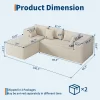 Modular Sectional Couches For Living Room, L-Shaped Sectional Couch With Deep Seat, Upholstered Sofa For Bedroom, No Assembly Required, Chenille 2 Modular Sectional Couches For Living Room, L-Shaped Sectional Couch With Deep Seat, Upholstered Sofa For Bedroom, No Assembly Required, Chenille -Garvee GUEST 0ad913f6 710e 43e0 a6e6 d964c905290c