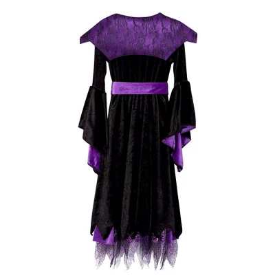 Garvee Witch Costumes With Neck Accessories For Girls, Suitable For Halloween Dress Up Party, Role-Playing 4 Garvee Witch Costumes With Neck Accessories For Girls, Suitable For Halloween Dress Up Party, Role-Playing - Image 2