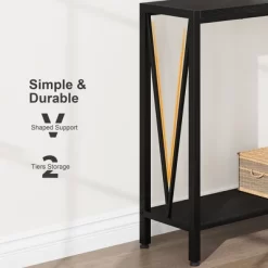 Industrial Console Table, Narrow Sofa Table With Storage, 43 Tier Entryway Table, Console Table For Entryway, Living Room, Hallway, Foyer -Garvee GUEST 0bc5e117 427f 4175 81e4 5834d062b783