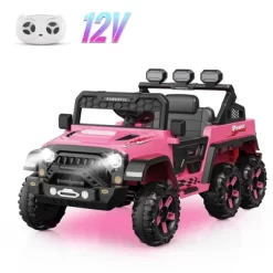 12V Kids Ride-On Truck With Remote Control, 3-Speed Electric Car With Music, LED Lights, Safety Features, Battery Power Wheels Car For Kids -Garvee GUEST 0be0dcf7 becd 4ac4 909a 98f3c03434b9