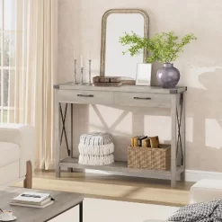 Farmhouse Console Table With 2 Drawers And Storage Shelf, Wood Sofa Table For Entryway, Living Room, Hallway, And Foyer 20 Farmhouse Console Table With 2 Drawers And Storage Shelf, Wood Sofa Table For Entryway, Living Room, Hallway, And Foyer -Garvee GUEST 0d785f64 a888 447e b88d b3ec7ccd757c