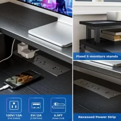 68 Inch Gaming Desk With Power Outlet, Reversible L Shaped Desk With Monitor Stand & Storage Shelves 15 68 Inch Gaming Desk With Power Outlet, Reversible L Shaped Desk With Monitor Stand & Storage Shelves -Garvee GUEST 0db17222 4630 4325 b183 157b2e0cf512