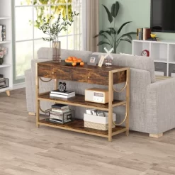 Console Sofa Table With Drawers And Shelves, 32 Inch Entryway Table -Garvee GUEST 0de59dc3 7053 4db8 979f 325f1c88a15e