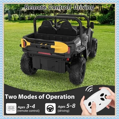 Garvee 24V Kids Ride On Dump Truck With Electric Bed, 2-Seater 4WD Ride Truck W/ Remote Control, Music, LED, Shovel, Gift For Boys & Girls 4 Garvee 24V Kids Ride On Dump Truck With Electric Bed, 2-Seater 4WD Ride Truck W/ Remote Control, Music, LED, Shovel, Gift For Boys & Girls - Image 2