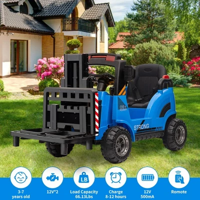 Ride On Forklift Car, 12V Electric Kids Ride On Car With Remote Control, Liftable Fork And Pallet, High/Low Variable Speed 5 Ride On Forklift Car, 12V Electric Kids Ride On Car With Remote Control, Liftable Fork And Pallet, High/Low Variable Speed - Image 3