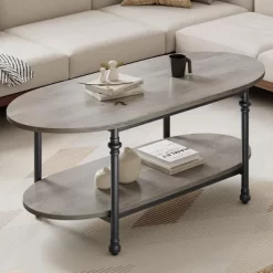 Whizmax Oval Coffee Table Unique Tea Table, Cocktail Table Low Storage Coffee Table 2 Tier Center Table For Living Room 17 Whizmax Oval Coffee Table Unique Tea Table, Cocktail Table Low Storage Coffee Table 2 Tier Center Table For Living Room -Garvee GUEST 0e9a17de e329 4739 9343 b88b9789043b