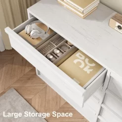 Garvee 8 Drawer Dresser For Bedroom, 54" White Double Dresser Organizer With Concave Handle, Modern Chest Of Drawer For Bedroom Living Room Nursery 10 Garvee 8 Drawer Dresser For Bedroom, 54" White Double Dresser Organizer With Concave Handle, Modern Chest Of Drawer For Bedroom Living Room Nursery -Garvee GUEST 11433727 8077 4587 a655 7dfe15b0945a