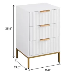 Night Stand,Tall Bedside Table With 3Storage Drawers,White Nightstand,Bedside Furniture 10 Night Stand,Tall Bedside Table With 3Storage Drawers,White Nightstand,Bedside Furniture -Garvee GUEST 1231d6aa eaca 4360 bb5c cce3131fb635