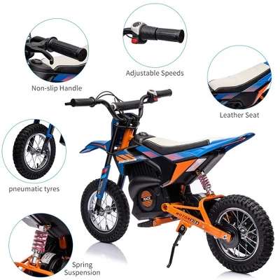 Kids Ride On Electric Motorcycle,250W Motor 13.6MPH Fast Speed Dirt Bike, Off-Road Bike,Twist Grip Throttle, Air-Filled Tires,for Teens 3 Kids Ride On Electric Motorcycle,250W Motor 13.6MPH Fast Speed Dirt Bike, Off-Road Bike,Twist Grip Throttle, Air-Filled Tires,for Teens