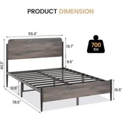 Garvee Bed Frame With Wooden Headboard And Footboard,Metal Bed Frame, No Box Spring Needed, 14 Inch Easy To Assemble Noise Free Mattress Foundation 10 Garvee Bed Frame With Wooden Headboard And Footboard,Metal Bed Frame, No Box Spring Needed, 14 Inch Easy To Assemble Noise Free Mattress Foundation -Garvee GUEST 13e0ffd6 8e11 4639 a2ae 2150b5f84019