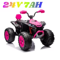 24 Volt Kids ATV Ride-On, Electric Dual 4 Wheeler With 2-Seater, Ride On Toys For Big Kids With LED Lights, Music, High Low Speed -Garvee GUEST 14a44827 87b0 4b79 b097 46e89a12de86