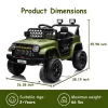 12V Ride On Car For Kids, Electric Vehicle Toddles, Battery Powered Truck Car Toy With RC, LED, Music, 4-Wheel Suspension