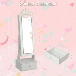 Kids Jewelry Armoire With Storage Cabinet And Led Light -Garvee GUEST 176d0c12 ffc7 4f7a a4b9 4ec8e9d28ca9