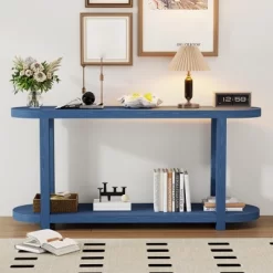 Entryway Console Table With Storage, 2 Tier Modern Narrow Long Sofa Table, Behind Couch Table,Hallway Table For Living Room Entryway And Foyer -Garvee GUEST 18298b59 e99c 4ea3 b7bd 626016df3bb1