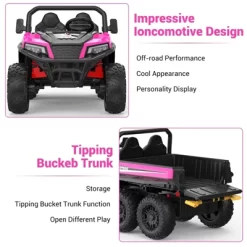 Garvee 24V 4WD 6-Wheel Ride On Dump Truck For Kids, 2-Seater Electric Truck With Remote Control, Motorized Dump Bed, Shovel, LED Lights & Music 17 Garvee 24V 4WD 6-Wheel Ride On Dump Truck For Kids, 2-Seater Electric Truck With Remote Control, Motorized Dump Bed, Shovel, LED Lights & Music -Garvee GUEST 18587fdf e64a 47bb 82d9 147efa899c88