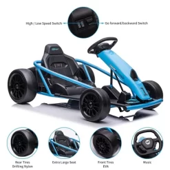 Kids Ride On Go Kart, 24V 300W*2 Motors, 9Ah Battery, Electric Vehicle Car Drifting With Music, Horn, Outdoor Ride On Toy For Teens 17 Kids Ride On Go Kart, 24V 300W*2 Motors, 9Ah Battery, Electric Vehicle Car Drifting With Music, Horn, Outdoor Ride On Toy For Teens -Garvee GUEST 186c2661 7400 4bf7 a89d 44cf4ce3f8d4