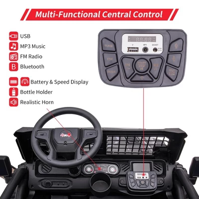 24V Kids Ride On 2 Seaters Electric Car With Remote Control, 2 * 120W Motors Battery Powered 5 24V Kids Ride On 2 Seaters Electric Car With Remote Control, 2 * 120W Motors Battery Powered - Image 3