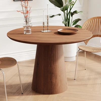 43.31" Round Dining Table, Modern Pedestal Dining Table, Leisure End Table For Living Room Dining Room Cafe Kitchen Small Space 10 43.31" Round Dining Table, Modern Pedestal Dining Table, Leisure End Table For Living Room Dining Room Cafe Kitchen Small Space - Image 8