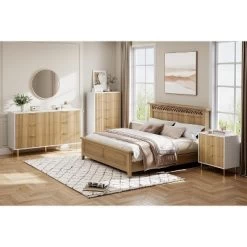 Dresser, Modern 5 Drawer Dresser For Bedroom With Gold Handle And Large Drawer, Wood Double Chest Of Drawers And Storage Organizer For Living Room -Garvee GUEST 1c6f899d ccd4 4191 94c4 b48eeed303db