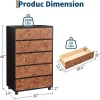 Modern Chest Of Drawers With Natural Texture, Curved Profile Design, Dresser TV Stand, Wood Drawer Organizer For Bedroom, Living Room, Natural Oak -Garvee GUEST 1e8eb894 ea50 4a43 8592 b8d54e406eb0