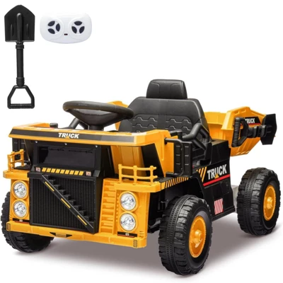 Ride On Dump Truck, 12 Volt Ride On Toys With Electric Dump Bed, Electric Car For Kids With Remote Control, Shoel, LED Lights, Musci Player 11 Ride On Dump Truck, 12 Volt Ride On Toys With Electric Dump Bed, Electric Car For Kids With Remote Control, Shoel, LED Lights, Musci Player - Image 10