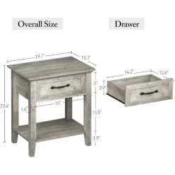 Nightstand With Drawer And 2-Tier Storage Shelves, Versatile End Table For Bedroom, Living Room, Dorm, And Small Spaces 11 Nightstand With Drawer And 2-Tier Storage Shelves, Versatile End Table For Bedroom, Living Room, Dorm, And Small Spaces -Garvee GUEST 20be6fda b360 4ed8 8f64 4654716f4d31