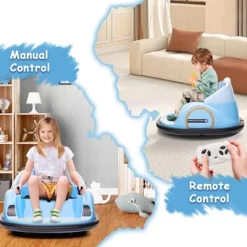 Kids Ride On Bumper Car, 12V Battery Powered Bumper Car With Remote Control, Electric Bumping Toy With 360 Degree Spin, Music, LED -Garvee GUEST 212ec559 bb9c 4971 b878 aea063987052