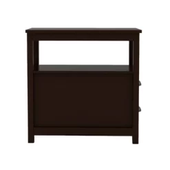Side Table Wooden Narrow Nightstand With 2 Drawers And Open Storage Shelf, Freestanding Multi-functional Sofa End Table, Brown 9 Side Table Wooden Narrow Nightstand With 2 Drawers And Open Storage Shelf, Freestanding Multi-functional Sofa End Table, Brown -Garvee GUEST 2154a24e 4290 4b43 8bf0 cf644646eb41