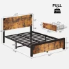 Full Size Bed Frame With 4 Storage Drawers And Headboard, Rustic Vintage Wood And Metal Bed Frame With Large Storage Space -Garvee GUEST 21920a5f 5c38 4689 b37f fe5135802e0e
