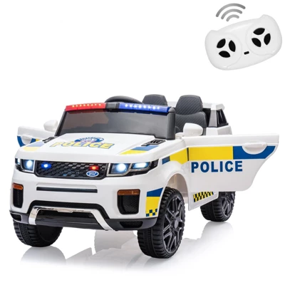 Electric Police Car For Kids,12V 4.5AH Battery Powered Kids Ride On Toy With Remote Control, Flashing Lights And Music 10 Electric Police Car For Kids,12V 4.5AH Battery Powered Kids Ride On Toy With Remote Control, Flashing Lights And Music - Image 8