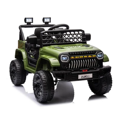 12V Ride On Car For Kids, Electric Vehicle Toddles, Battery Powered Truck Car Toy With RC, LED, Music, 4-Wheel Suspension 9 12V Ride On Car For Kids, Electric Vehicle Toddles, Battery Powered Truck Car Toy With RC, LED, Music, 4-Wheel Suspension - Image 7